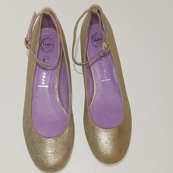 Jeffrey Campbell Handmade Tahiti Last Gold Glitter Wedge size 8 - Picture 2 of 16